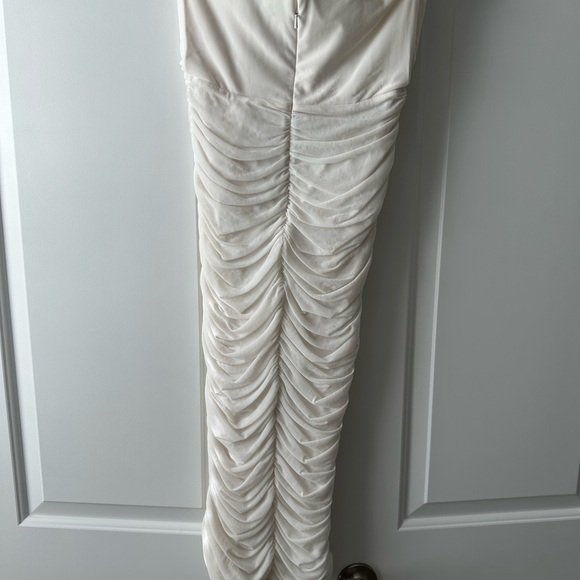 White Strapless Bodycon Dress - Michael Costello - Revolve - Picture 6 of 8